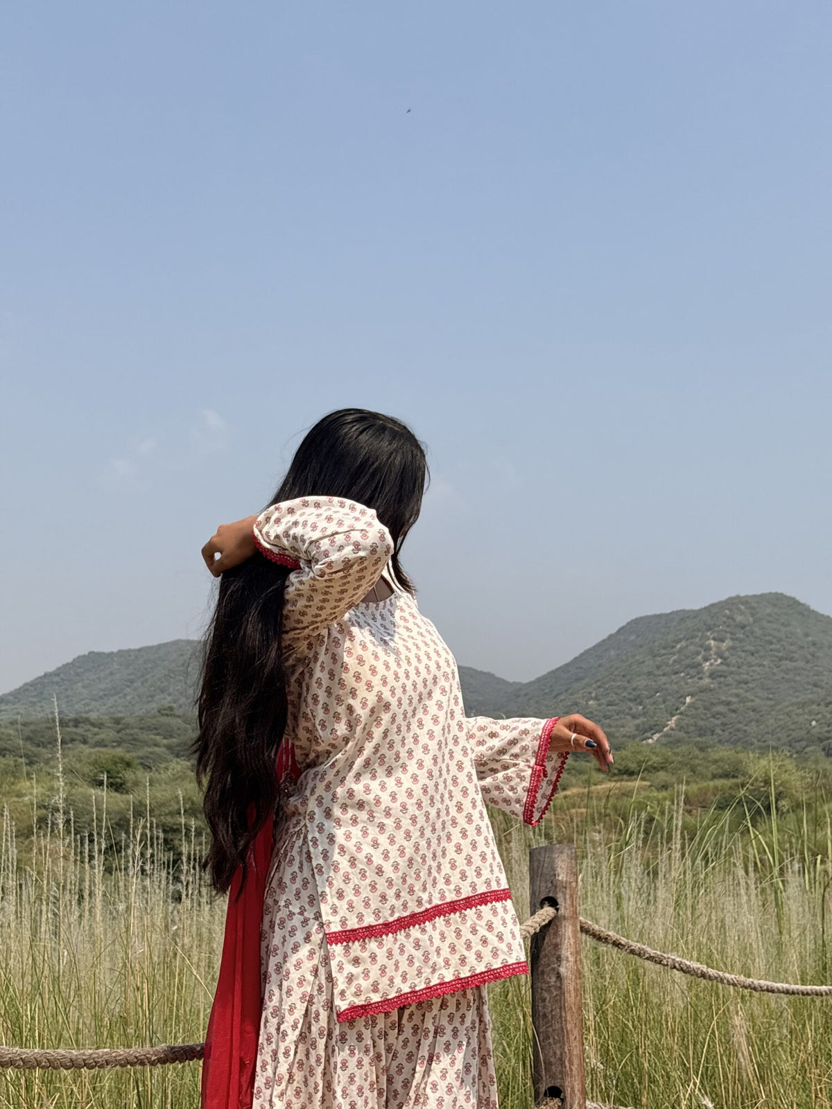 Gulabi Noor 2 sleeve and print detail